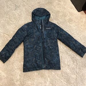 Blue Columbia puffer jacket size youth medium